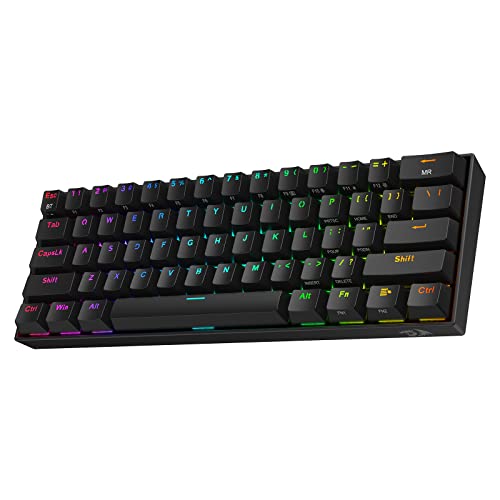 Redragon K530 Pro Draconic 60% RGB Mechanical Gaming Keyboard, Bluetooth 2.4Ghz Wired 3-Mode 61 Keys Compact Black Redragon K530 Pro Draconic 60% RGB Mechanical Gaming Keyboard, Bluetooth 2.4Ghz Wired 3-Mode 61 Keys Compact Black