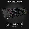 Redragon K530 Pro Draconic 60% RGB Mechanical Gaming Keyboard, Bluetooth 2.4Ghz Wired 3-Mode 61 Keys Compact Black