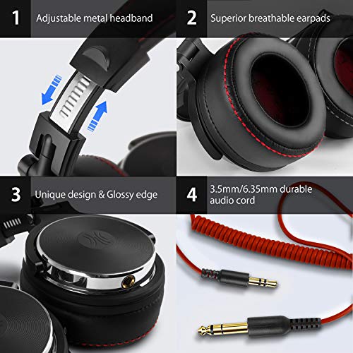 OneOdio Over Ear Headphones Studio Wired Bass Headsets with 50mm Driver, Foldable Lightweight Headphones OneOdio Over Ear Headphones Studio Wired Bass Headsets with 50mm Driver, Foldable Lightweight Headphones