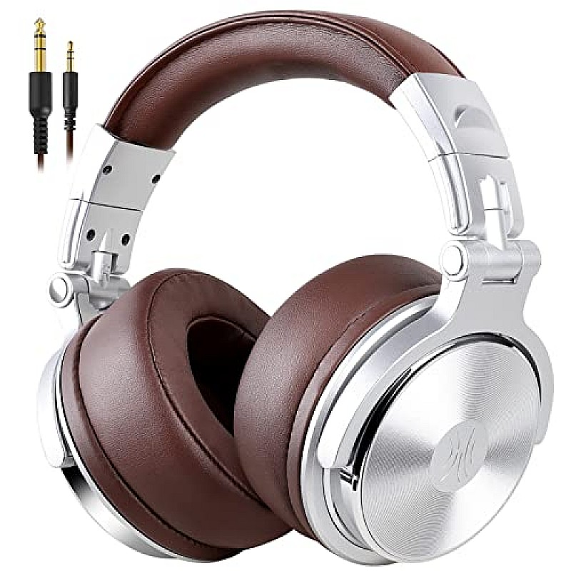 OneOdio Over Ear Headphones Studio Wired Bass Headsets with 50mm Driver, Foldable Lightweight Headphones