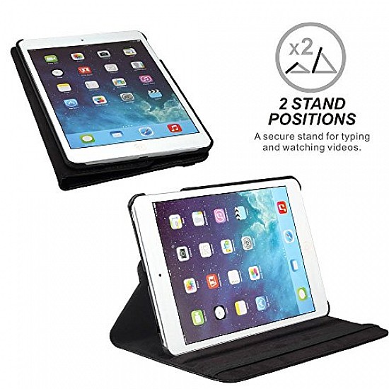 iPad 2 3 4 case. MOCA 360°Degree Rotating PU Leather Smart Flip Case Cover for Apple iPad 2 3 4 flip (Black)