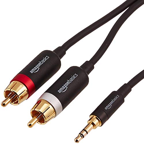 Amazon Basics 3.5mm to 2-Male RCA Adapter cable - 8 feet Amazon Basics 3.5mm to 2-Male RCA Adapter cable - 8 feet