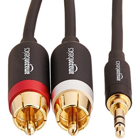 Amazon Basics 3.5mm to 2-Male RCA Adapter cable - 8 feet