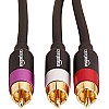 Amazon Basics 1-Male to 2-Male RCA Audio interconnects for DVD Player, Television - 4 feet, 1-Male to 2-Male