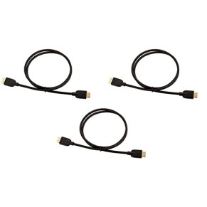 AmazonBasics 3-Feet High-Speed HDMI 2.0 Cable, Pack of 3 (Black) AmazonBasics 3-Feet High-Speed HDMI 2.0 Cable, Pack of 3 (Black)