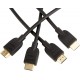 AmazonBasics 3-Feet High-Speed HDMI 2.0 Cable, Pack of 3 (Black)