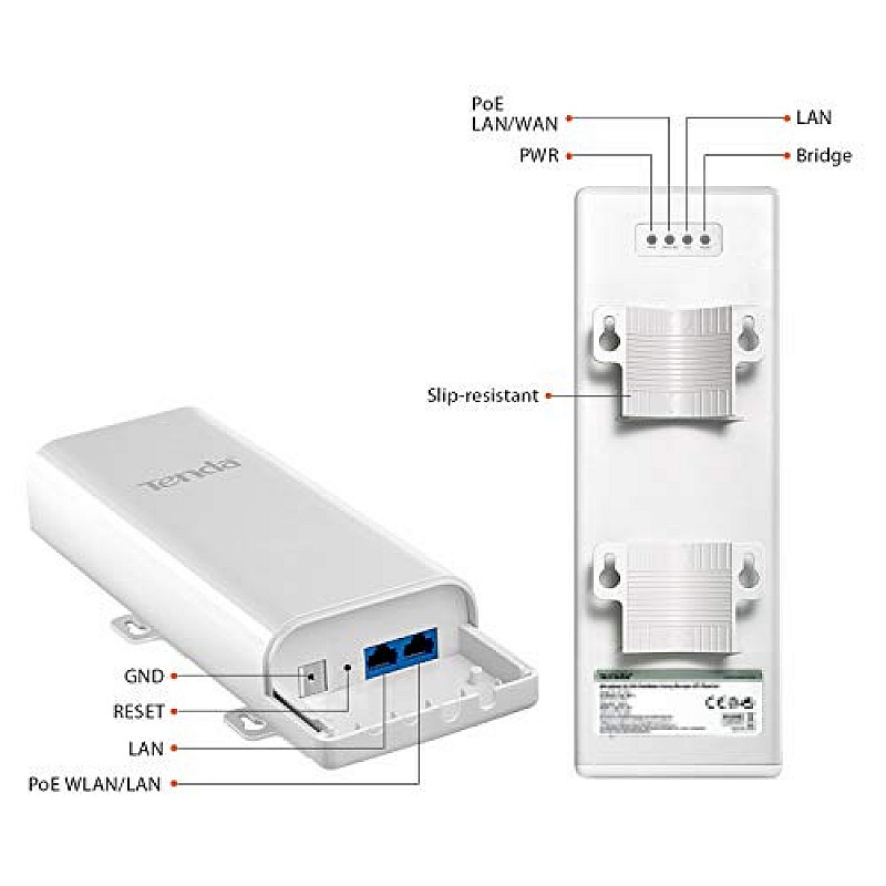 Tenda O3 2.4GHz N150 Smart Manage Outdoor CPE | 12dBi, 5km+  Point to Point Wireless Bridge 