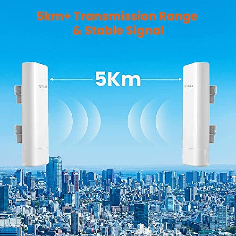 Tenda O3 2.4GHz N150 Smart Manage Outdoor CPE | 12dBi, 5km+  Point to Point Wireless Bridge 