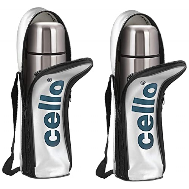 Cello Flipstyle Stainless Steel Vacuum Insulated Flask with Jacket 500ml Hot and Cold Water Bottle