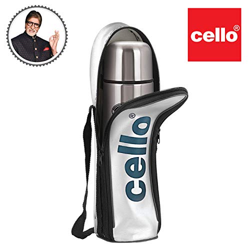 Cello Flipstyle Stainless Steel Vacuum Insulated Flask with Jacket 500ml Hot and Cold Water Bottle Cello Flipstyle Stainless Steel Vacuum Insulated Flask with Jacket 500ml Hot and Cold Water Bottle