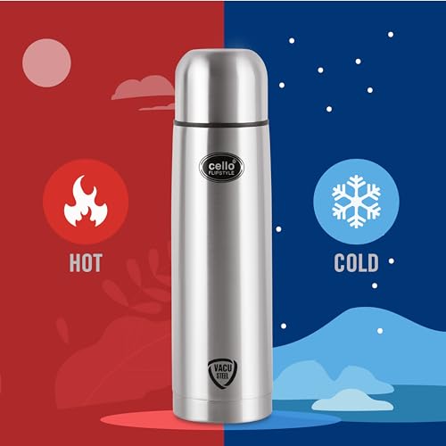 Cello Flipstyle Thermosteel Water Bottle, 1000ml Cello Flipstyle Thermosteel Water Bottle, 1000ml
