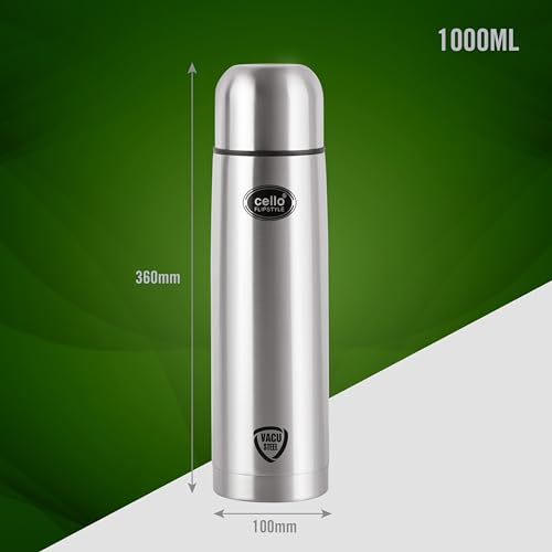 Cello Flipstyle Thermosteel Water Bottle, 1000ml Cello Flipstyle Thermosteel Water Bottle, 1000ml