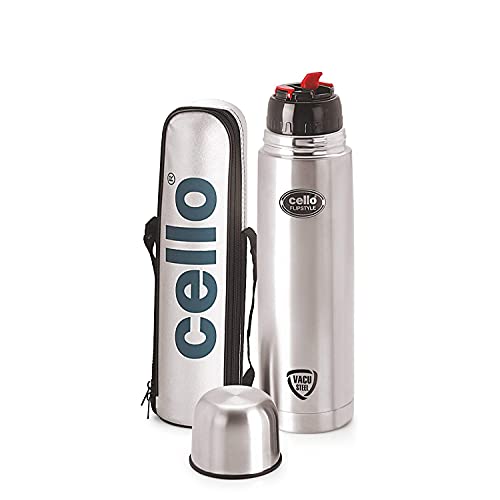Cello Flipstyle Thermosteel Water Bottle, 1000ml Cello Flipstyle Thermosteel Water Bottle, 1000ml