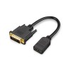 CableCreation DVI to HDMI Cable 0.5ft, Short Bi-Directional HDMI Female to DVI-D(24+1) Male Adapter