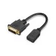 CableCreation DVI to HDMI Cable 0.5ft, Short Bi-Directional HDMI Female to DVI-D(24+1) Male Adapter