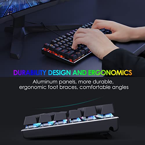 HUO JI RGB Mechanical Gaming Keyboard, E-Yooso Z-88 Compact 81 Keys Hot Swappable for Mac, PC, Black HUO JI RGB Mechanical Gaming Keyboard, E-Yooso Z-88 Compact 81 Keys Hot Swappable for Mac, PC, Black