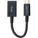 Amazon Basics USB-C to USB-A 3.1 Gen1 Female Adapter Cable Converter, 5Gbps High-Speed, USB-IF Certified, for Laptops, Tablets,Black