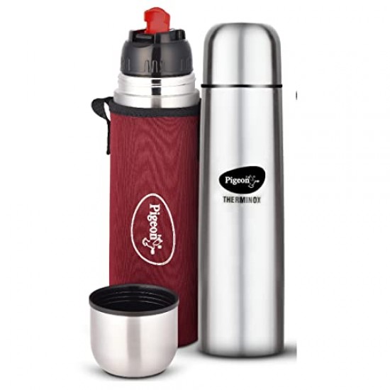 Pigeon by Stovekraft Bullet Stainless Steel Vaccum Insulated Flask for Hot and Cold (1000 ml)