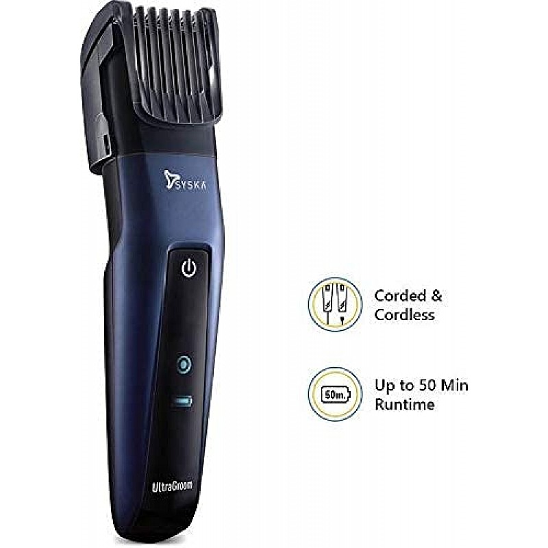 SYSKA HT3050 Corded & Cordless Men's Trimmer Blue