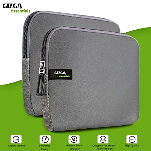 Gizga Essentials Tablet Kindle Bag Sleeve Case Cover Pouch for 10 Inch Tablets, Premium Neoprene Material Grey Gizga Essentials Tablet Kindle Bag Sleeve Case Cover Pouch for 10 Inch Tablets, Premium Neoprene Material Grey