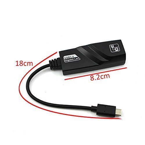 Laprite USB 3.1 Male Type-C to LAN Port RJ45 10/100/1000 MBps Gigabit Ethernet Network Adapter Connector for MacBook Laprite USB 3.1 Male Type-C to LAN Port RJ45 10/100/1000 MBps Gigabit Ethernet Network Adapter Connector for MacBook