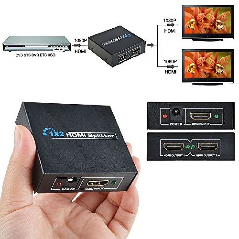 Technotech 1X2 HDMI Splitter with 1.4