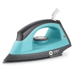 Orient Electric DIFP10BP Fabric Press Dry Iron (Black and Blue)