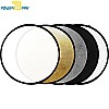 Powerpak 5 in 1 80cm/ 32 inch Translucent Silver Gold White and Black Collapsible Round Multi Disc Light Reflector