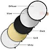 Powerpak 5 in 1 80cm/ 32 inch Translucent Silver Gold White and Black Collapsible Round Multi Disc Light Reflector