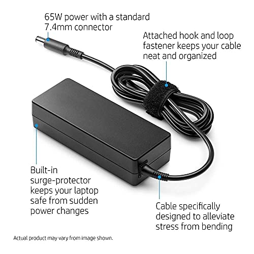 HP 65W 7.4mm Pin Charger for HP EliteBook Laptop Series Without Power Cord - Black HP 65W 7.4mm Pin Charger for HP EliteBook Laptop Series Without Power Cord - Black