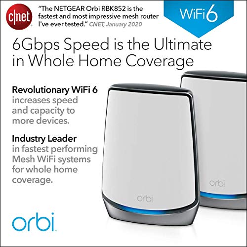 Netgear Orbi High Performance AC3000 Tri-Band Whole Home Mesh WiFi System with 3Gbps Speed (RBK50, 1 Router & 1 Satellite Covers Upto 5000 sqft) Netgear Orbi High Performance AC3000 Tri-Band Whole Home Mesh WiFi System with 3Gbps Speed (RBK50, 1 Router & 1 Satellite Covers Upto 5000 sqft)