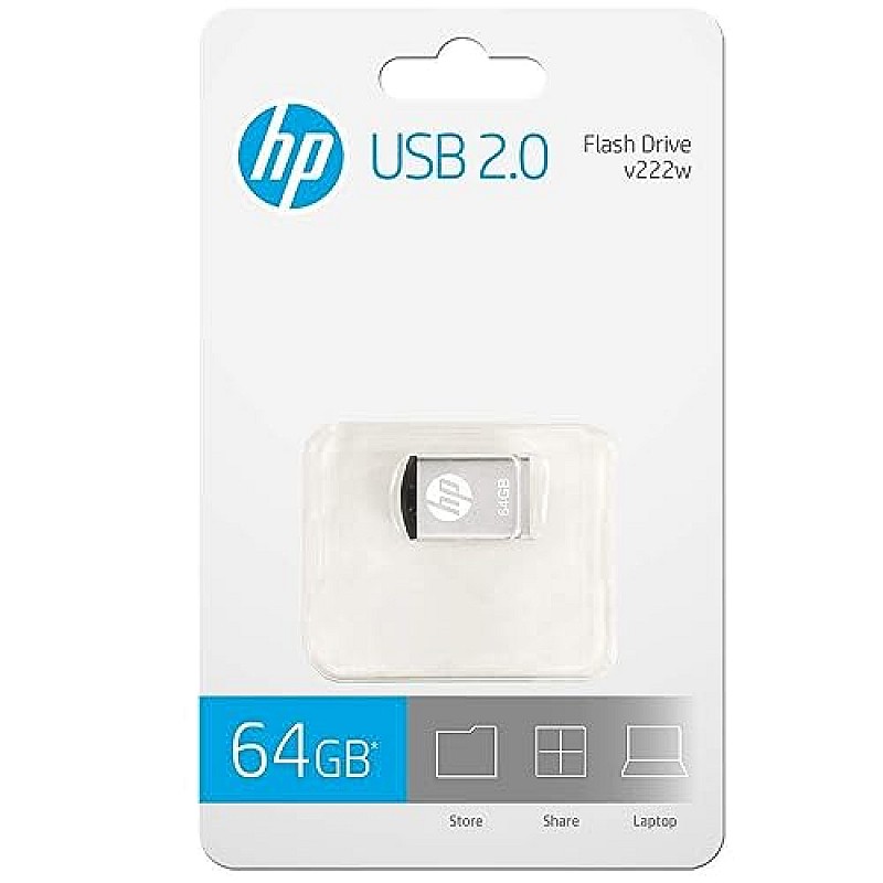 HP v222w 32GB USB 2.0 Pen Drive (Silver)