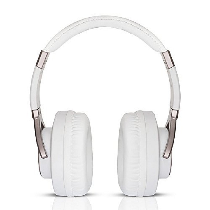 Motorola Pulse Max Over Ear Wired Headphones with Alexa (White)