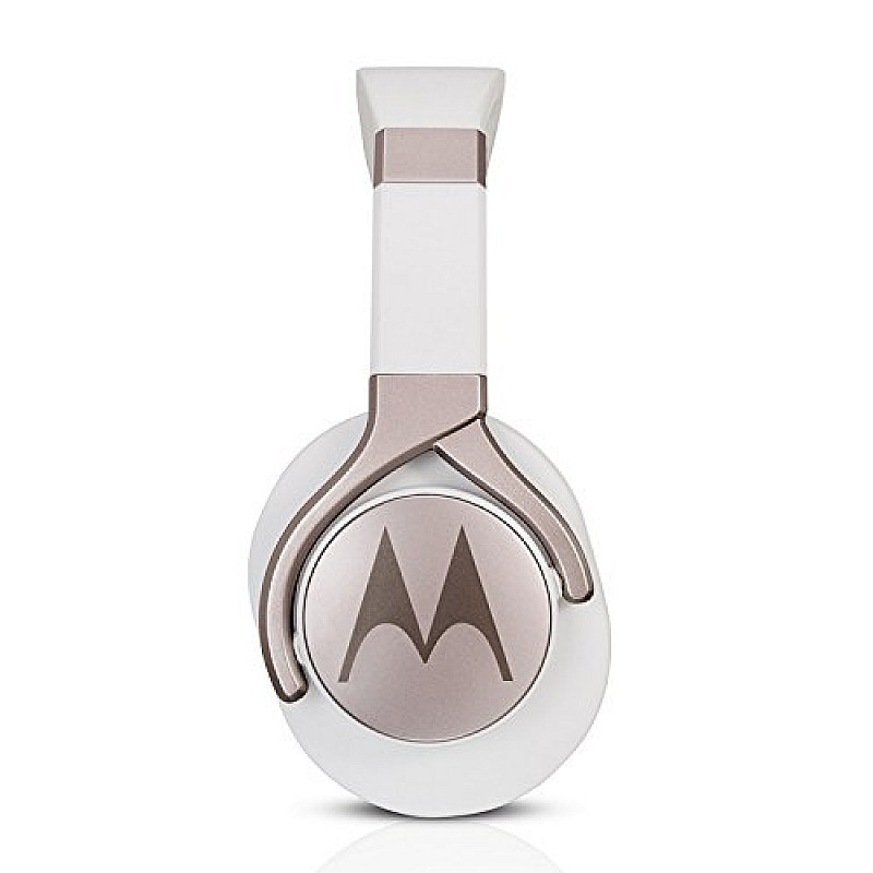 Motorola Pulse Max Over Ear Wired Headphones with Alexa (White)