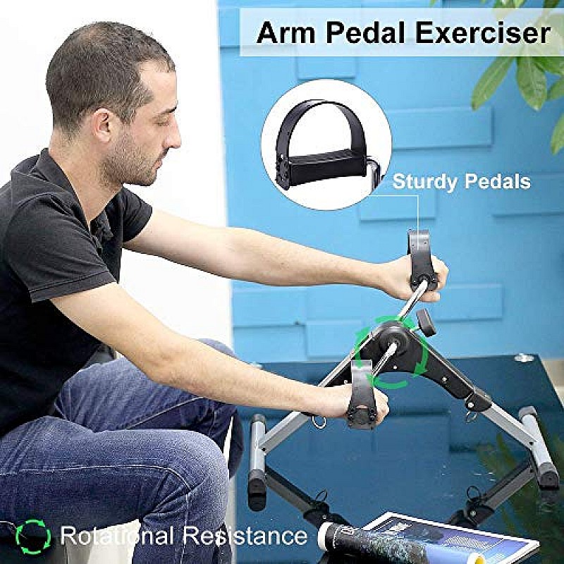 AIRTREE  Mini Pedal Exercise Cycle Fitness Bike (With Digital Display of Many Functions, Ready to Use