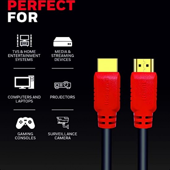 Honeywell HDMI 1.4 Cable with Ethernet for Television - 2M, Black