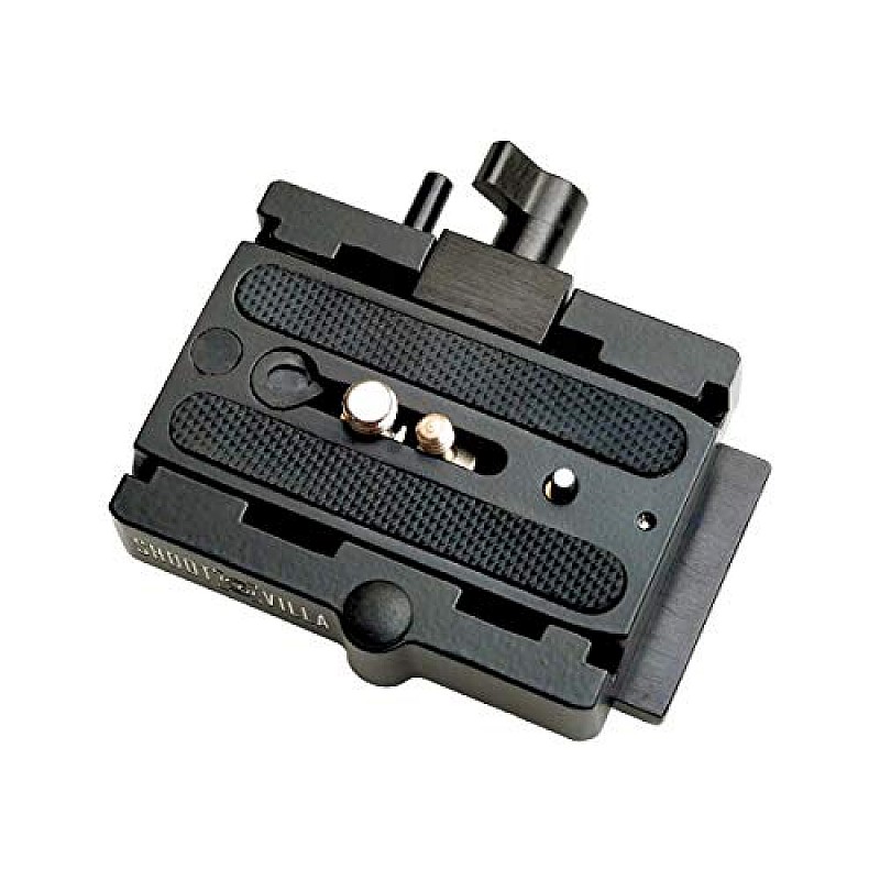 Shootvilla Quick Release Base Plate Aluminium for Tripod and DSLR Video Camera Stabilizer Slider,Black