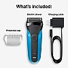 Braun Series 3 310s Wet and  Dry Electric Shaver for Men Rechargeable, Sensitve shave for Skin Comfort cordless, 5 combs