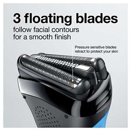 Braun Series 3 310s Wet and  Dry Electric Shaver for Men Rechargeable, Sensitve shave for Skin Comfort cordless, 5 combs