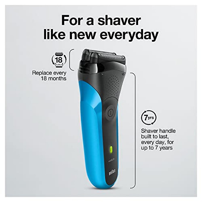 Braun Series 3 310s Wet and  Dry Electric Shaver for Men Rechargeable, Sensitve shave for Skin Comfort cordless, 5 combs