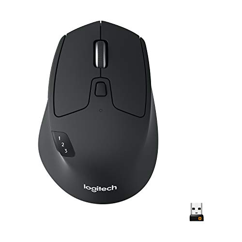 Logitech M720 Triathlon Multi-Device Wireless Mouse, Bluetooth, USB Unifying Receiver Logitech M720 Triathlon Multi-Device Wireless Mouse, Bluetooth, USB Unifying Receiver
