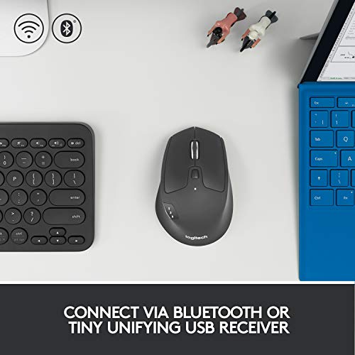 Logitech M720 Triathlon Multi-Device Wireless Mouse, Bluetooth, USB Unifying Receiver Logitech M720 Triathlon Multi-Device Wireless Mouse, Bluetooth, USB Unifying Receiver