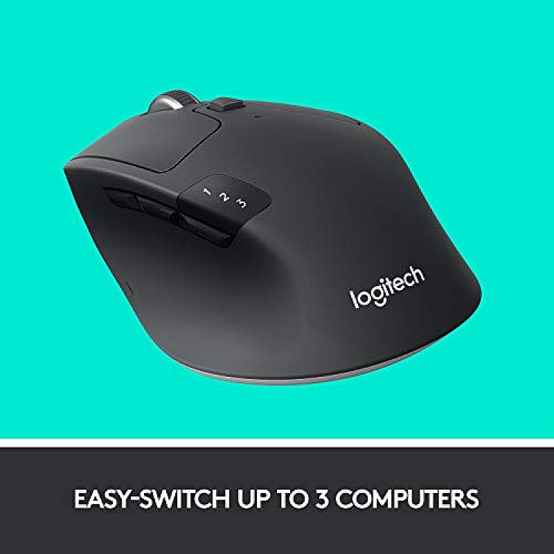 Logitech M720 Triathlon Multi-Device Wireless Mouse, Bluetooth, USB Unifying Receiver