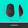 Logitech M720 Triathlon Multi-Device Wireless Mouse, Bluetooth, USB Unifying Receiver