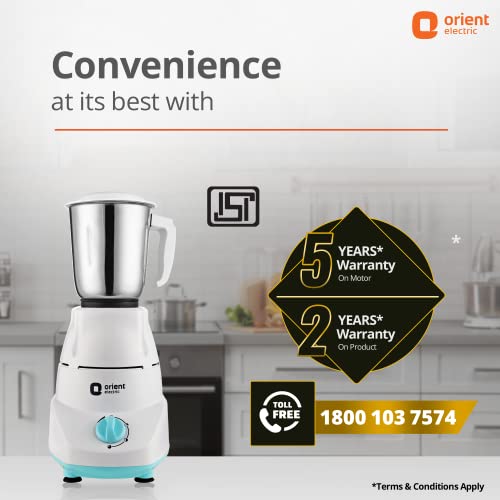 Orient Electric 500W mixer grinder Kitchen Kraft 500 MGKK50B3 with 3 SS jars Longer life balanced coil motor Orient Electric 500W mixer grinder Kitchen Kraft 500 MGKK50B3 with 3 SS jars Longer life balanced coil motor