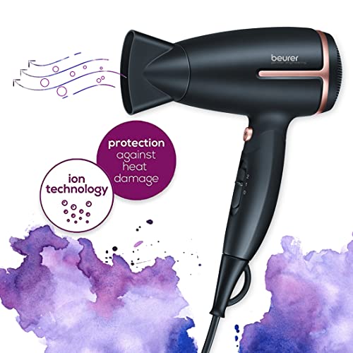 Beurer HC25 Travel Hair Dryer 1600 Watts, Black Beurer HC25 Travel Hair Dryer 1600 Watts, Black