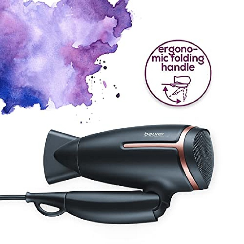 Beurer HC25 Travel Hair Dryer 1600 Watts, Black