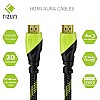 TIZUM HDMI Aura Gold Plated Braided Cable 4K High Speed HDMI to HDMI Cable 10.2Gbps with Ethernet Support (5 Ft/ 1.5 M)