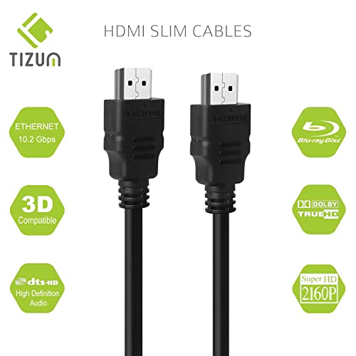 Tizum HDMI Cable 4K High Speed HDMI Cord 10.2 Gbps with Ethernet Support 4K 24Hz for All HDMI Device (5 Feet Tizum HDMI Cable 4K High Speed HDMI Cord 10.2 Gbps with Ethernet Support 4K 24Hz for All HDMI Device (5 Feet