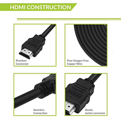 Tizum HDMI Cable 4K High Speed HDMI Cord 10.2 Gbps with Ethernet Support 4K 24Hz for All HDMI Device (5 Feet Tizum HDMI Cable 4K High Speed HDMI Cord 10.2 Gbps with Ethernet Support 4K 24Hz for All HDMI Device (5 Feet